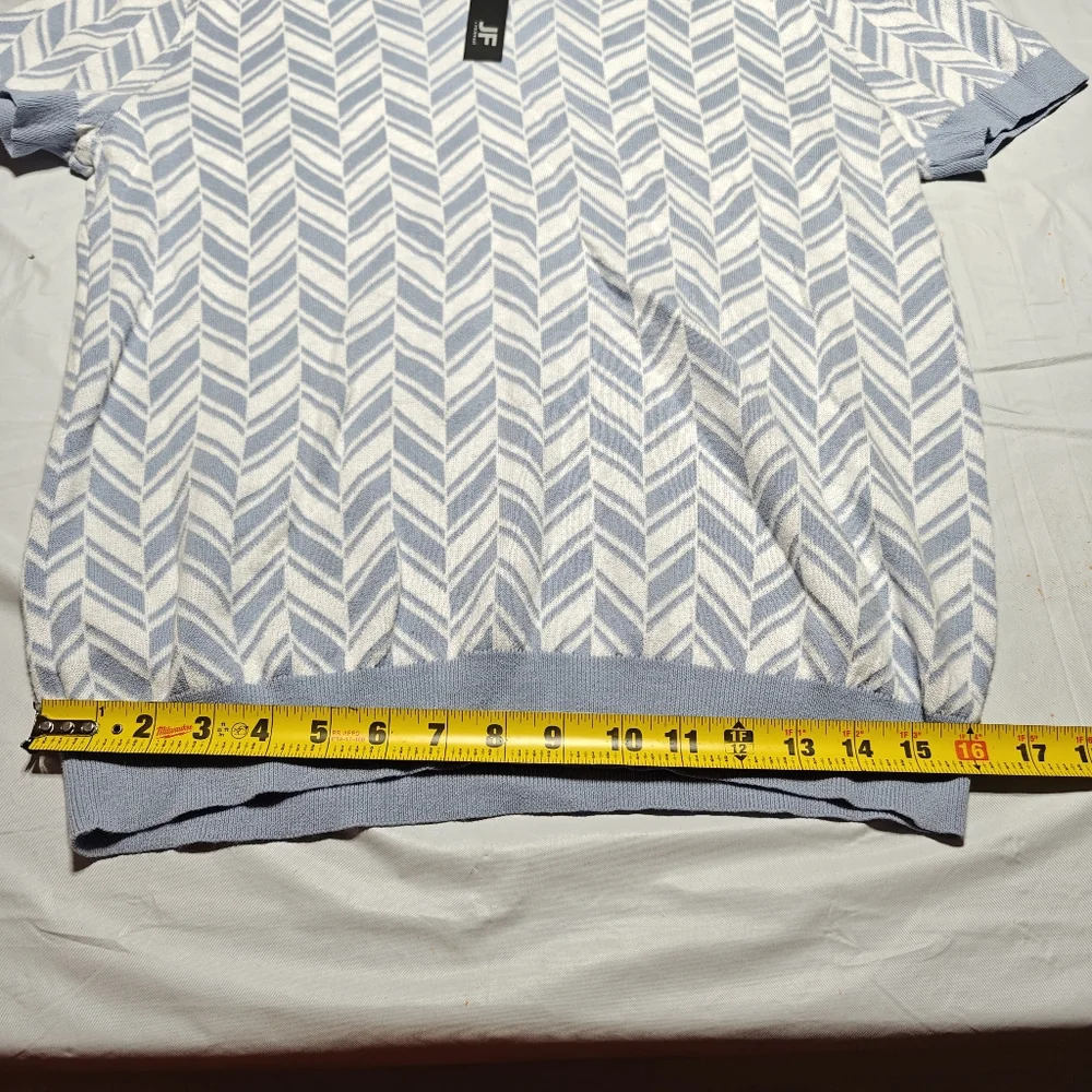J. Ferrar Johnny Collar Mens Short Sleeve Polo Sweater NWT Size M - Picture 4 of 7